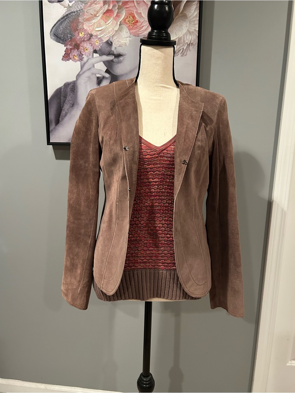 Tailored Suede Women's Blazer Jacket